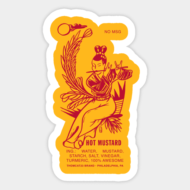 Hot Mustard Sticker by Thomcat23